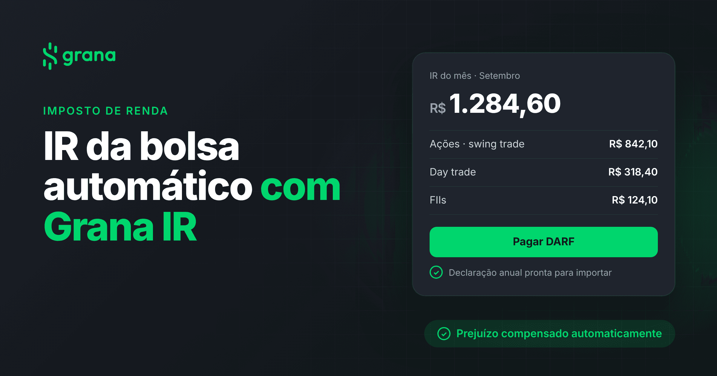 Calculadora de IR da bolsa: como o Grana calcula, paga e declara seu imposto - imagem destacada